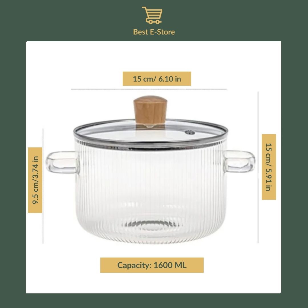 🌟Light Luxury Borosilicate Pot Collection: Sophistication Meets Functionality🍵