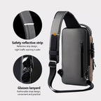 New Carbon Fiber Streamline Anti-Theft Sling Bag