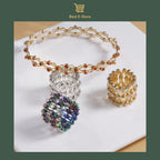 🎁 Il regalo perfetto: Anello Bangle convertibile con scintillanti CZ Glamour 💎
