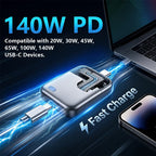 ⚡🔌 140W Fast Charging Type-C Adapter | Smart Auto-Disconnect 🔋 | Overcharge Protection 🛡️