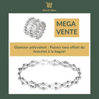 🎁 Le cadeau parfait : Bracelet convertible CZ étincelante 💎