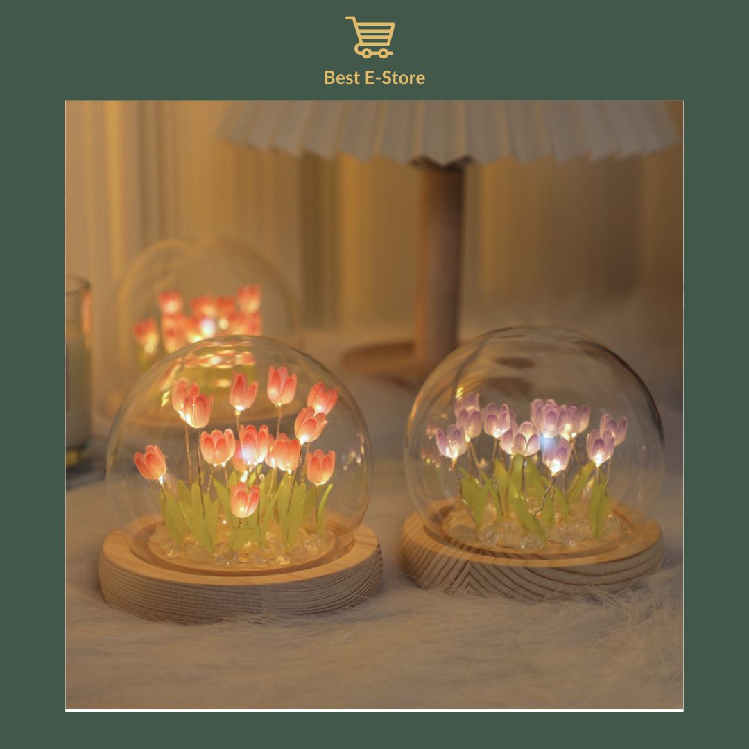 Lampe tulipe enchanteresse: Ambiance douillette et idée cadeau parfaite ✨