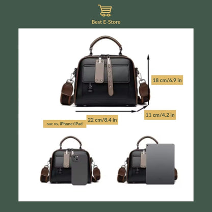 👜 Elégant sac à bandoulière en cuir: Stylé et spacieux ✨