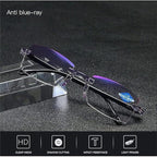 Smart Reading Glasses  Rimless Anti Blue Ray Reading Glasses Men Women