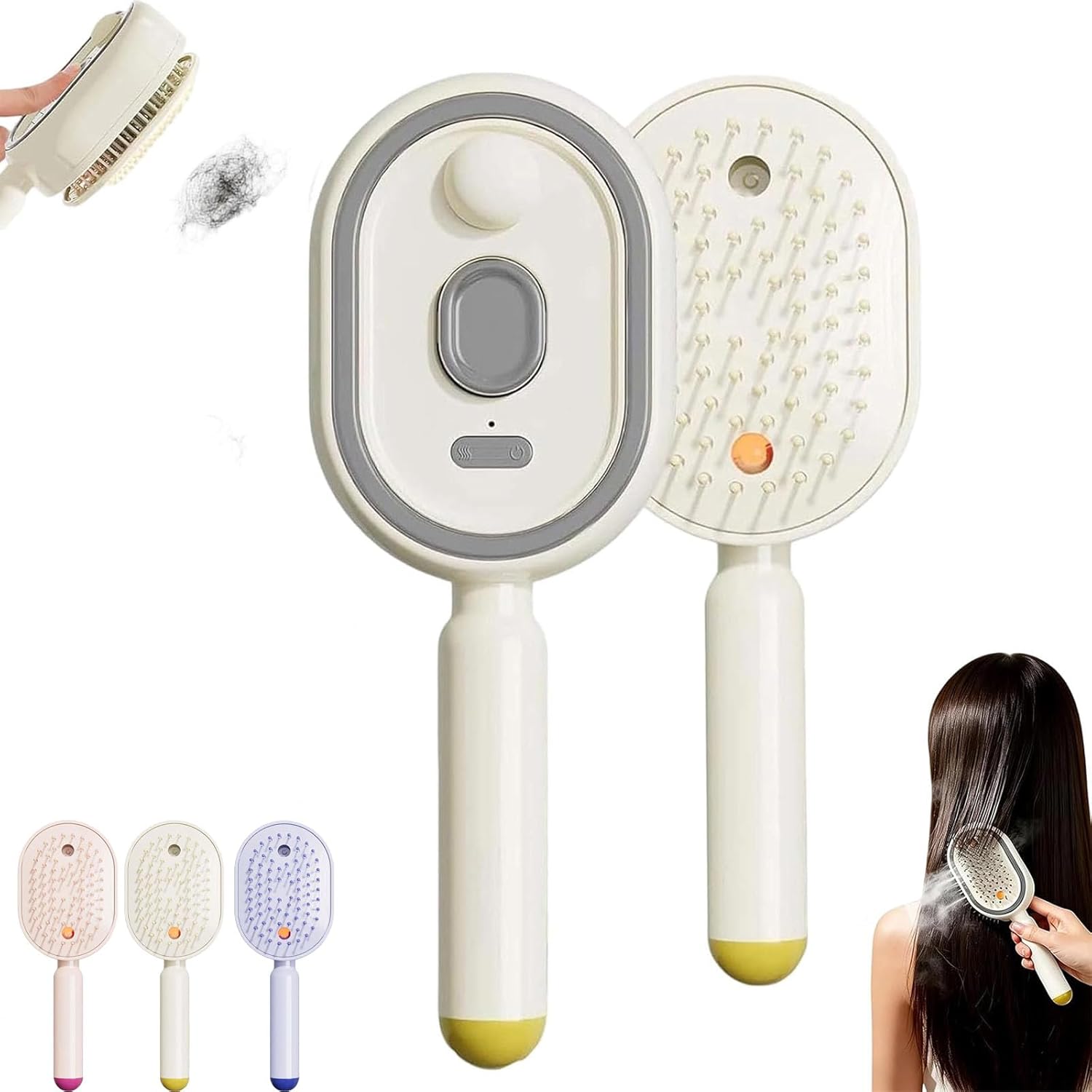 Rechargeable Mist Spray Detangling Hair Brush for All Hair | With Oil