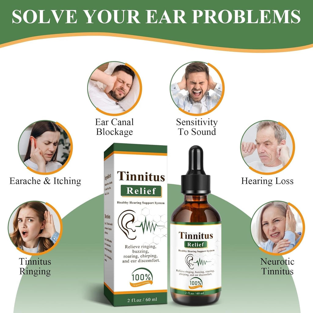 Last Day 50% OFF🔥Tinnitus Ear Relief Drops – 60ml