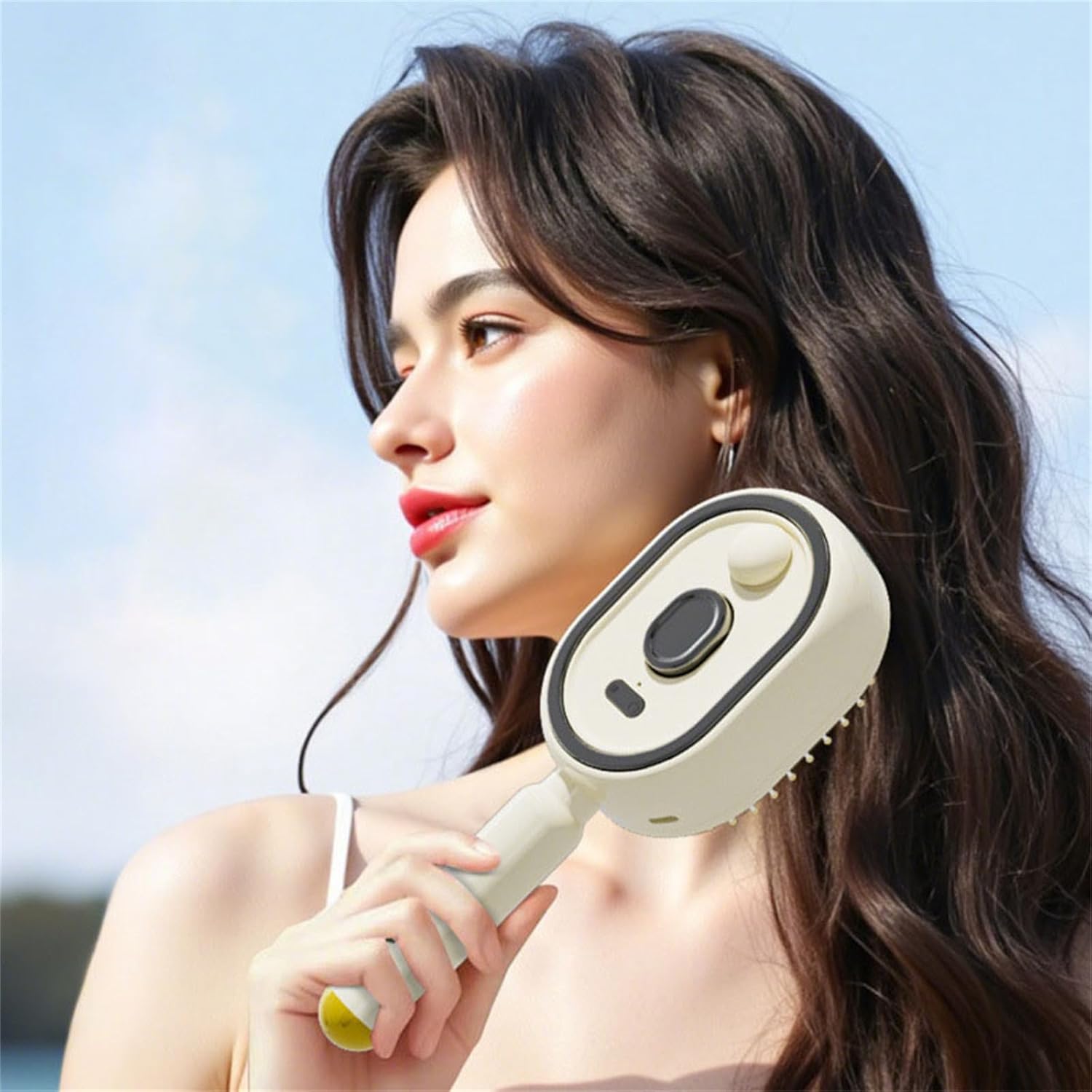 Rechargeable Mist Spray Detangling Hair Brush for All Hair | With Oil