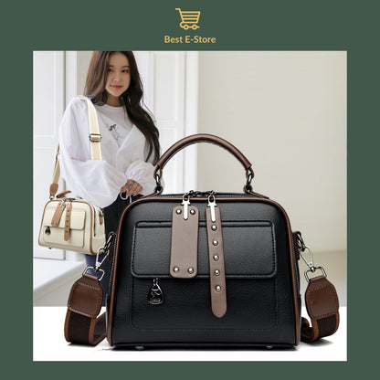 👜 Elegant Leather Shoulder Bag:  Stylish & Spacious ✨