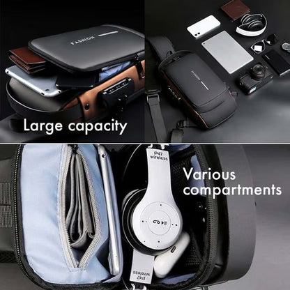 New Carbon Fiber Streamline Anti-Theft Sling Bag