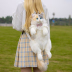Realistic Cat-Shaped Crossbody Bag – Cute Faux Fur Animal Purse