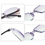 Smart Reading Glasses  Rimless Anti Blue Ray Reading Glasses Men Women