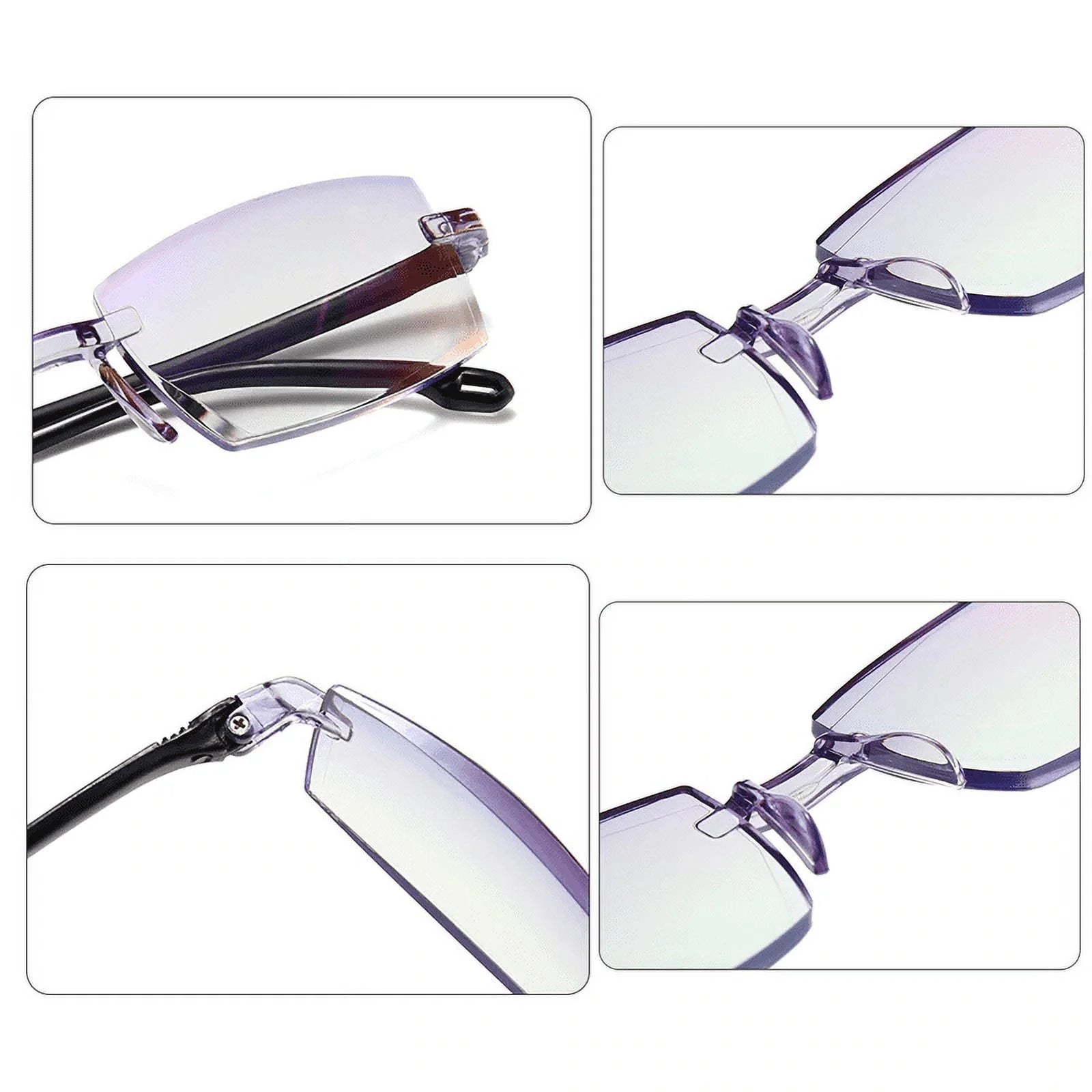 Smart Reading Glasses  Rimless Anti Blue Ray Reading Glasses Men Women