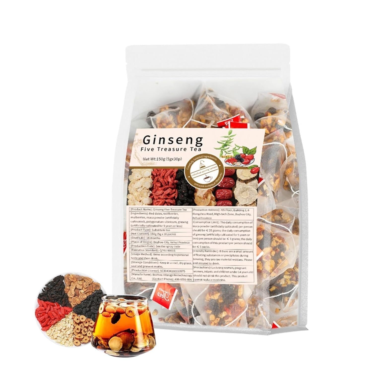Last Day 50% OFF🔥Ginseng Five Treasure Tea