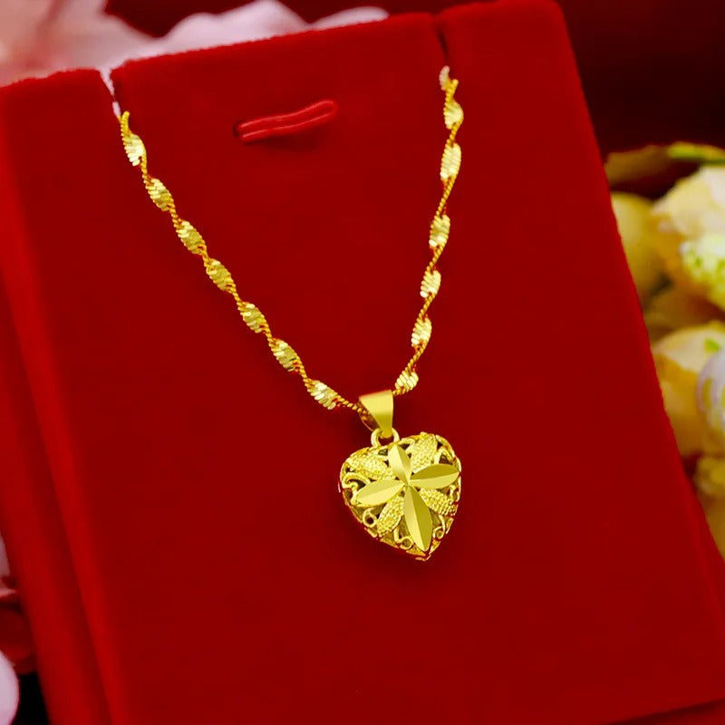 Last Day 50% OFF🔥Golden Aura Heart Necklace