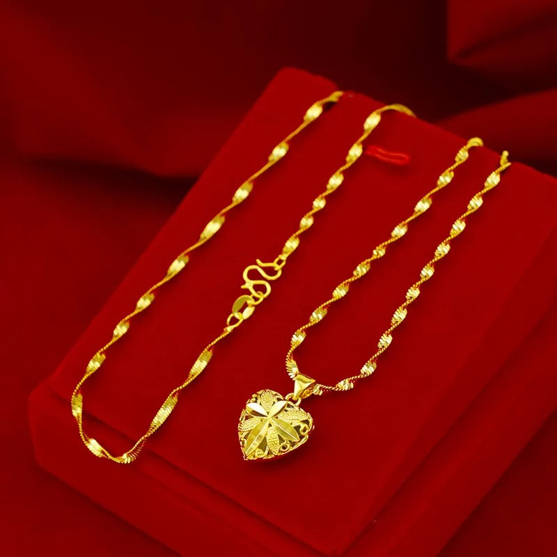 Last Day 50% OFF🔥Golden Aura Heart Necklace