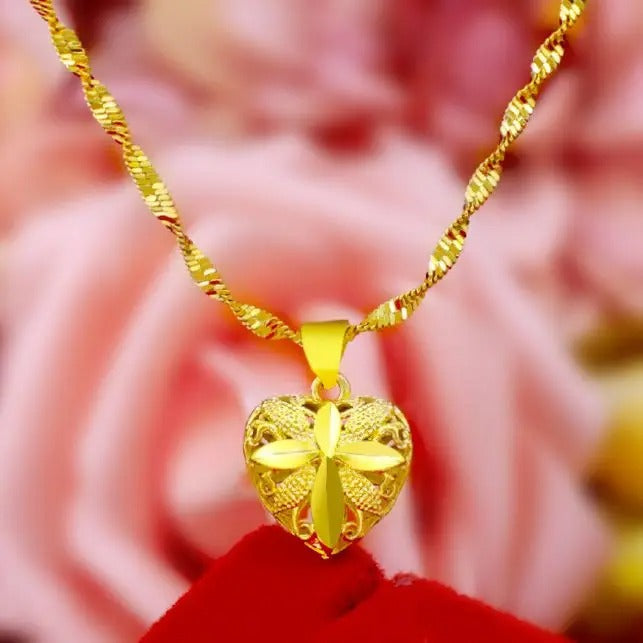 Last Day 50% OFF🔥Golden Aura Heart Necklace