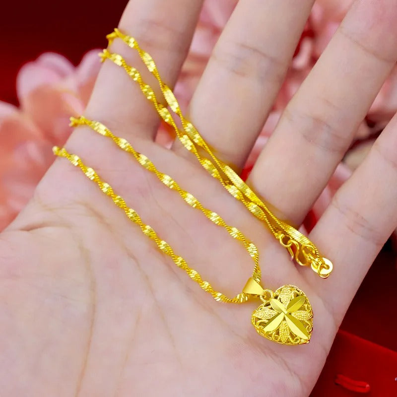 Last Day 50% OFF🔥Golden Aura Heart Necklace