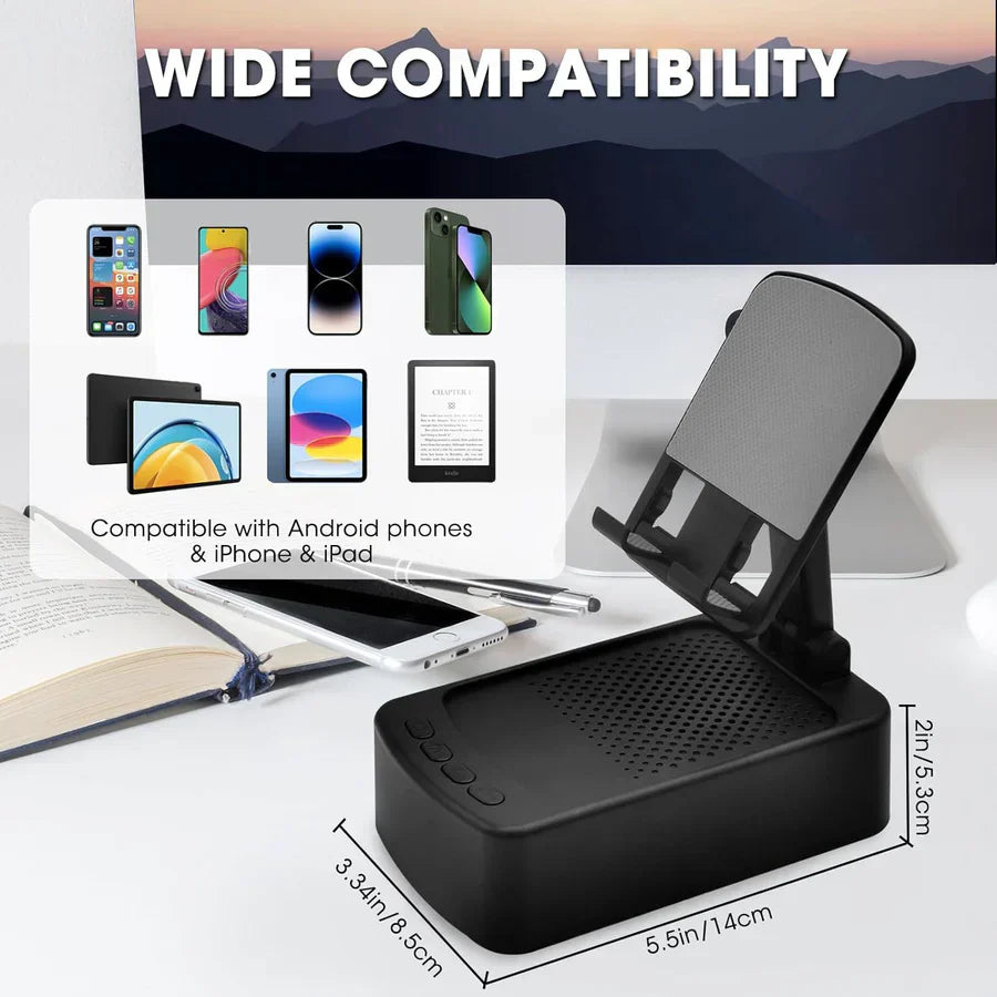 4-in-1 Bluetooth Phone Stand with Speaker & Charger