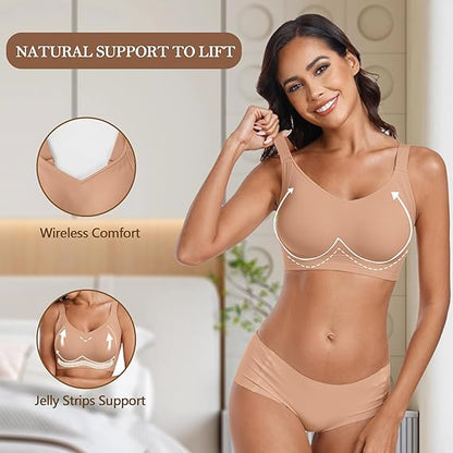 Seamless Full Coverage Push Up No Underwire Bras