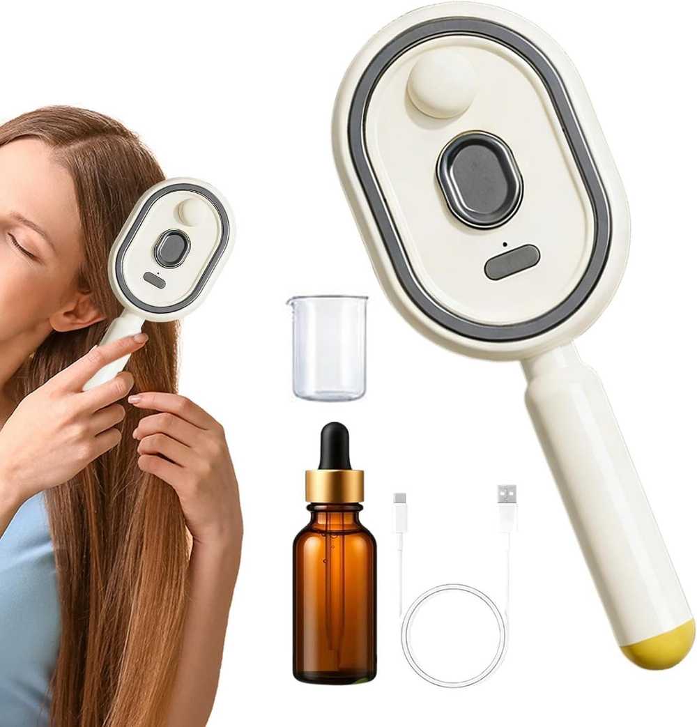 Rechargeable Mist Spray Detangling Hair Brush for All Hair | With Oil